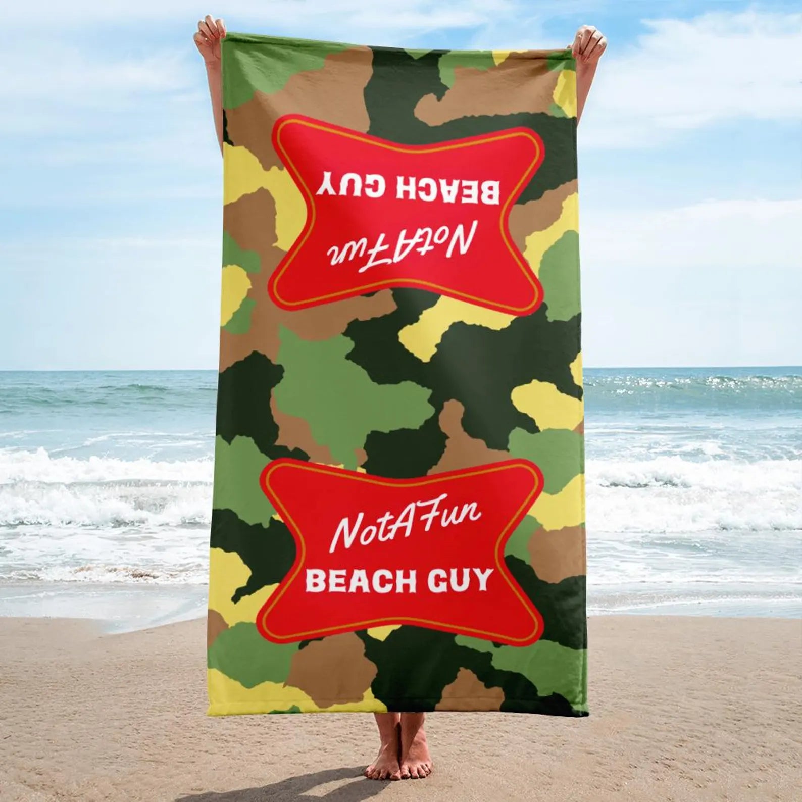 The Mid Life Original Camouflage Beach Towel