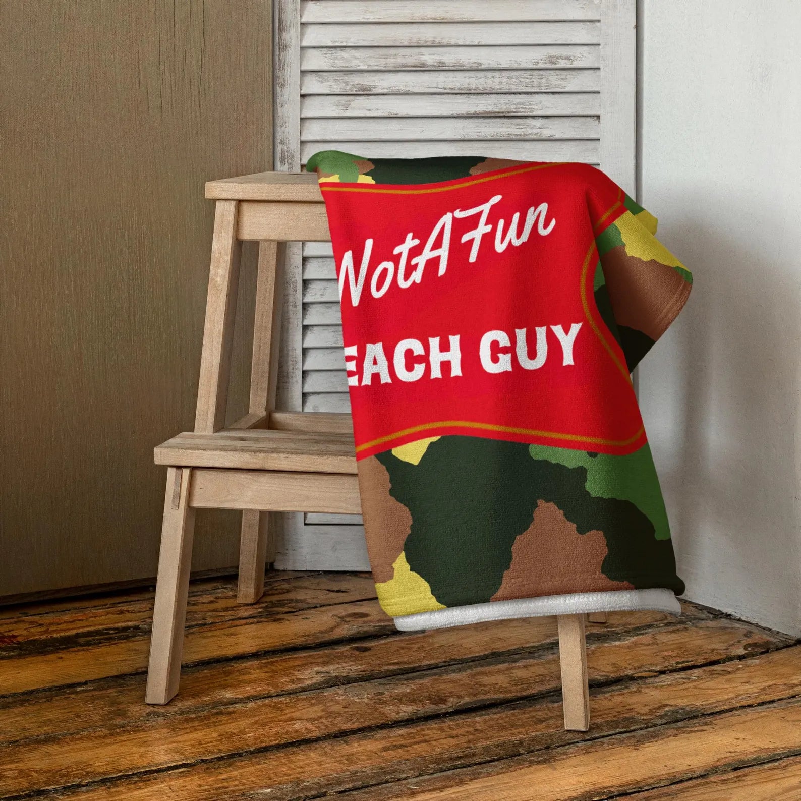 The Mid Life Original Camouflage Beach Towel